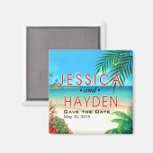 Exotische strand Tropische Partij Luau Magneet (Voorkant / Achterkant)