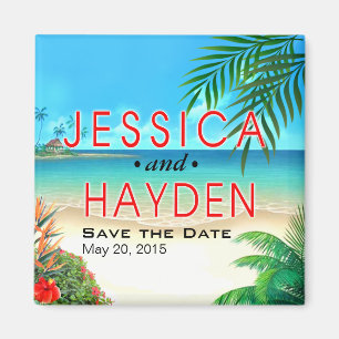 Exotische strand Tropische Partij Luau Magneet