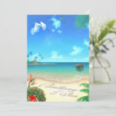 Exotische strand (vraag me uw namen in zand te pla kaart (Staand voorkant)