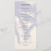 Exotische strandbestemming huwelijksceremonie prog programmakaart (Achterkant)