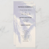 Exotische strandbestemming huwelijksceremonie prog programmakaart (Voorkant / Achterkant)