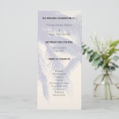 Exotische strandbestemming huwelijksceremonie prog programmakaart (Staand voorkant)