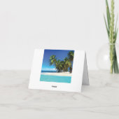 Exotische strandwerend kussens bedankkaart (Achterkant)
