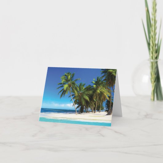 Exotische strandwerend kussens bedankkaart (Voorkant)