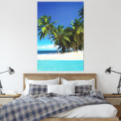 Exotische strandwerend kussens canvas afdruk (Insitu (Slaapkamer))