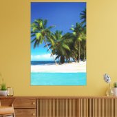 Exotische strandwerend kussens canvas afdruk (Insitu (Woonkamer))