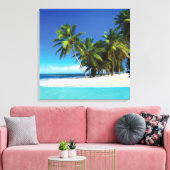 Exotische strandwerend kussens canvas afdruk (Insitu (Woonkamer))