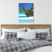 Exotische strandwerend kussens canvas afdruk (Insitu (Slaapkamer))