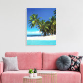 Exotische strandwerend kussens canvas afdruk (Insitu (Woonkamer))