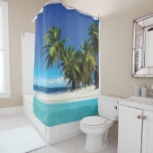 Exotische strandwerend kussens douchegordijn (In situ)