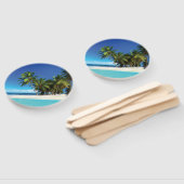 Exotische strandwerend kussens handwaaier (Niet-gemonteerd)