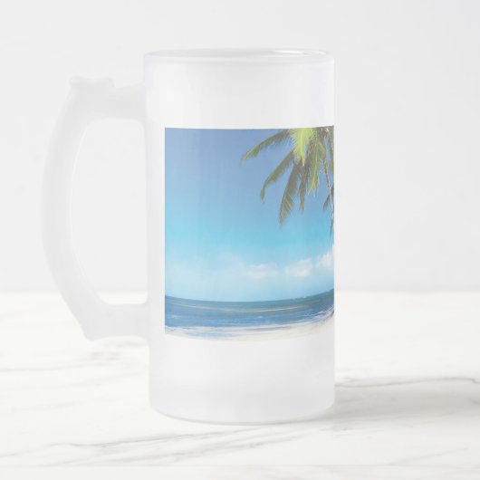 Exotische strandwerend kussens matglas bierpul (Links)