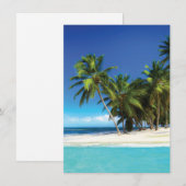 Exotische strandwerend kussens notitiekaartje (Voorkant / Achterkant)