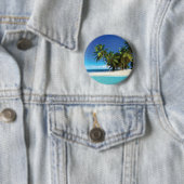 Exotische strandwerend kussens ronde button 5,7 cm (In situ)