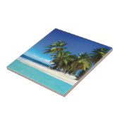 Exotische strandwerend kussens tegeltje (Zijkant)