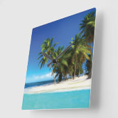 Exotische strandwerend kussens vierkante klok (Hoek)