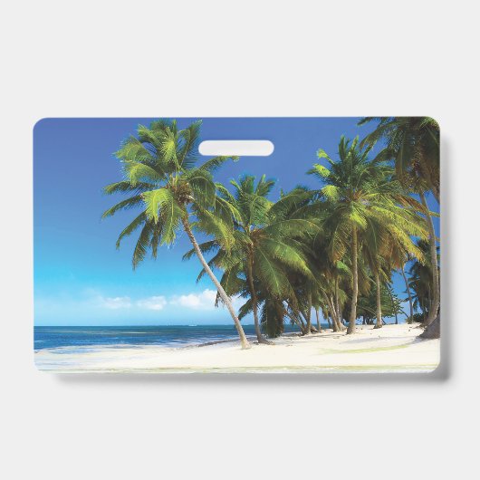 Exotische strandworp kussen badge (Voorzijde)