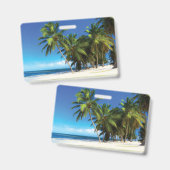 Exotische strandworp kussen badge (Voor- en achterkant)