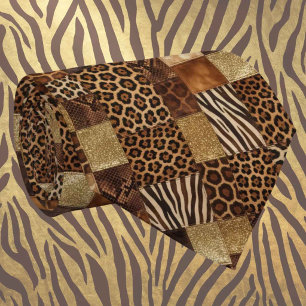 Exotische stropdas Wild Afrikaans dierpatroon