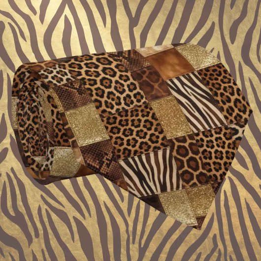 Exotische stropdas | Wild Afrikaans dierpatroon