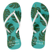 Exotische teenslippers van het strand van Monstera (Voetbed)