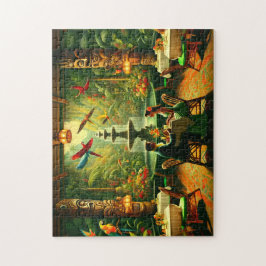 Exotische Tiki Kamer Tropische Jungle Date Nacht Legpuzzel