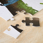 Exotische Toucan en Monstera bladeren Legpuzzel (Zijkant)