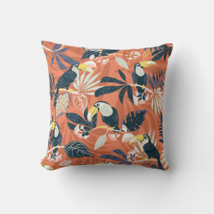 Exotische Toucan Oerwoud Scène Kussen