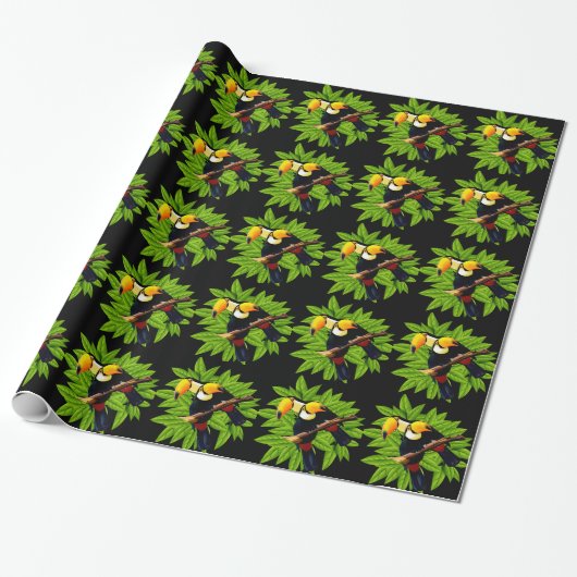 Exotische Toucannen Cadeaupapier (Uitgerold)