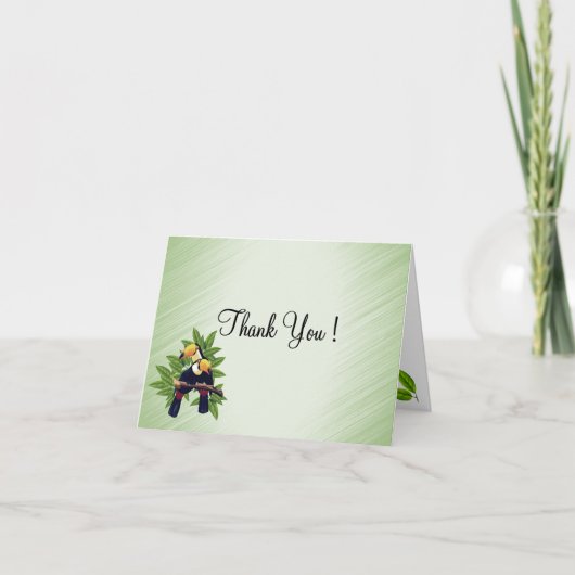 Exotische toucans Dank je wel blanco binnenin Bedankkaart (Voorkant)