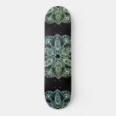 Exotische tribale groene gradiënt Mandala Persoonlijk Skateboard (Voorkant)