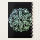 Exotische tribale groene gradiënt Mandala Planner (Achterkant)