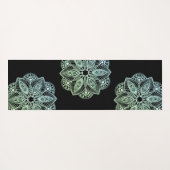 Exotische tribale groene gradiënt Mandala Yogamat (Achterkant (horizontaal))
