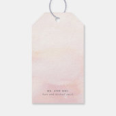 Exotische Tropen Bloemen Pampas Gras Huwelijkscade Cadeaulabel (Achterkant)