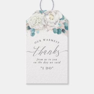 Exotische Tropen Bloemen Pampas Gras Huwelijkscade Cadeaulabel
