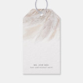 Exotische Tropen Bloemen Pampas Gras Huwelijkscade Cadeaulabel (Achterkant)