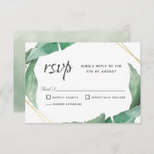 Exotische tropische bananenbladeren die RSVP verbl (Voorkant / Achterkant)