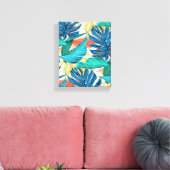 Exotische tropische bladeren canvas afdruk (Insitu (Woonkamer))
