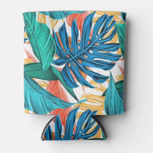 Exotische tropische bladeren Koelbox Blikjeskoeler (Voorkant)