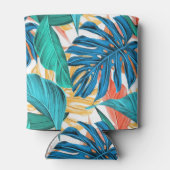 Exotische tropische bladeren Koelbox Blikjeskoeler (Achterkant)