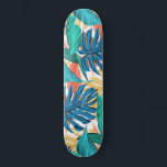 Exotische tropische bladeren persoonlijk skateboard<br><div class="desc">Exotische tropische bladeren</div>