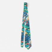 Exotische tropische bladeren stropdas (Achterkant)