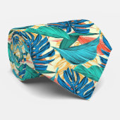 Exotische tropische bladeren Stropdas - Zomer (Opgerold)