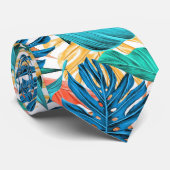 Exotische tropische bladeren stropdas - zomer (Opgerold)