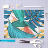 Exotische tropische bladzijden afdrukken tissuepapier (Craft)