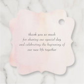 Exotische tropische bloemen bruiloft dank u bedankjes labels (Achterkant)