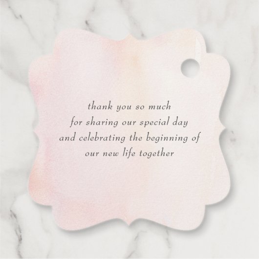 Exotische tropische bloemen bruiloft dank u bedankjes labels (Achterkant)