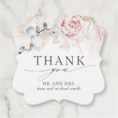 Exotische tropische bloemen bruiloft dank u bedankjes labels (Voorkant)