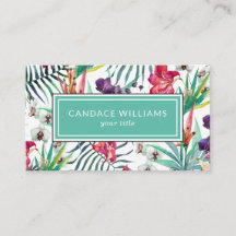 Exotische Tropische Bloemen en Bladerpatroon