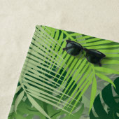 Exotische tropische 🏝 bloemen en palmbladeren strandlaken (In situ)